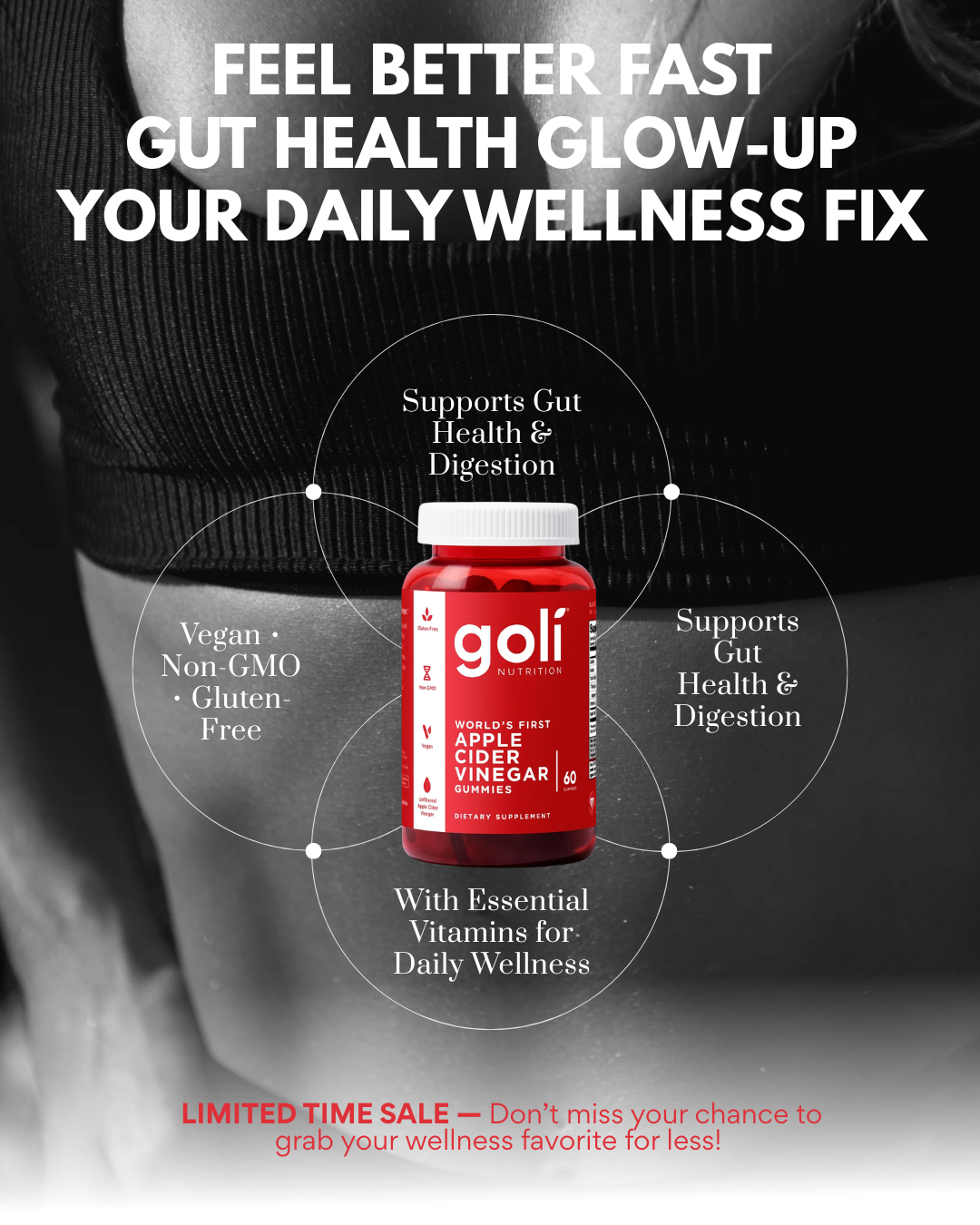 Goli Apple Cider Vinegar Gummies with Vitamin B12, Beetroot & Pomegranate – ACV Support