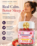 Ashwagandha Gummies with Magnesium &amp; Vitamin D – Stress Relief &amp; Calm Support 90 Count