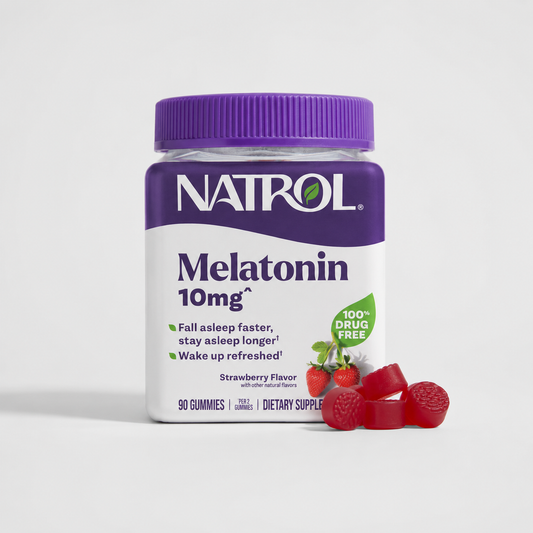 Natrol Melatonin 10mg Sleep Gummies – Strawberry Sleep Support for Adults