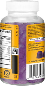 Airborne Elderberry + Zinc Gummies with Vitamins C, D & E – Immune Support 50 Count