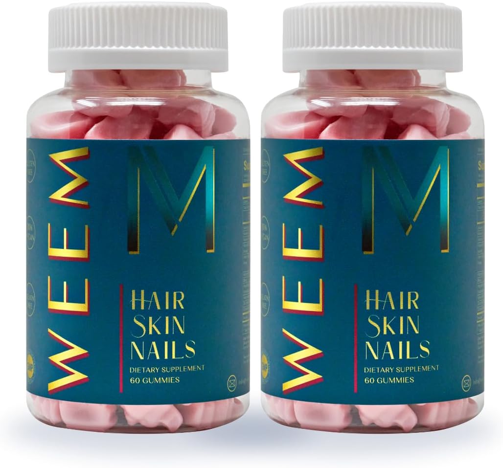 WEEM Hair Skin and Nails Gummies with Biotin – Hair Growth & Beauty Vitamins