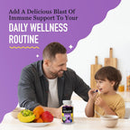 Airborne Elderberry + Zinc Gummies with Vitamins C, D & E – Immune Support 50 Count