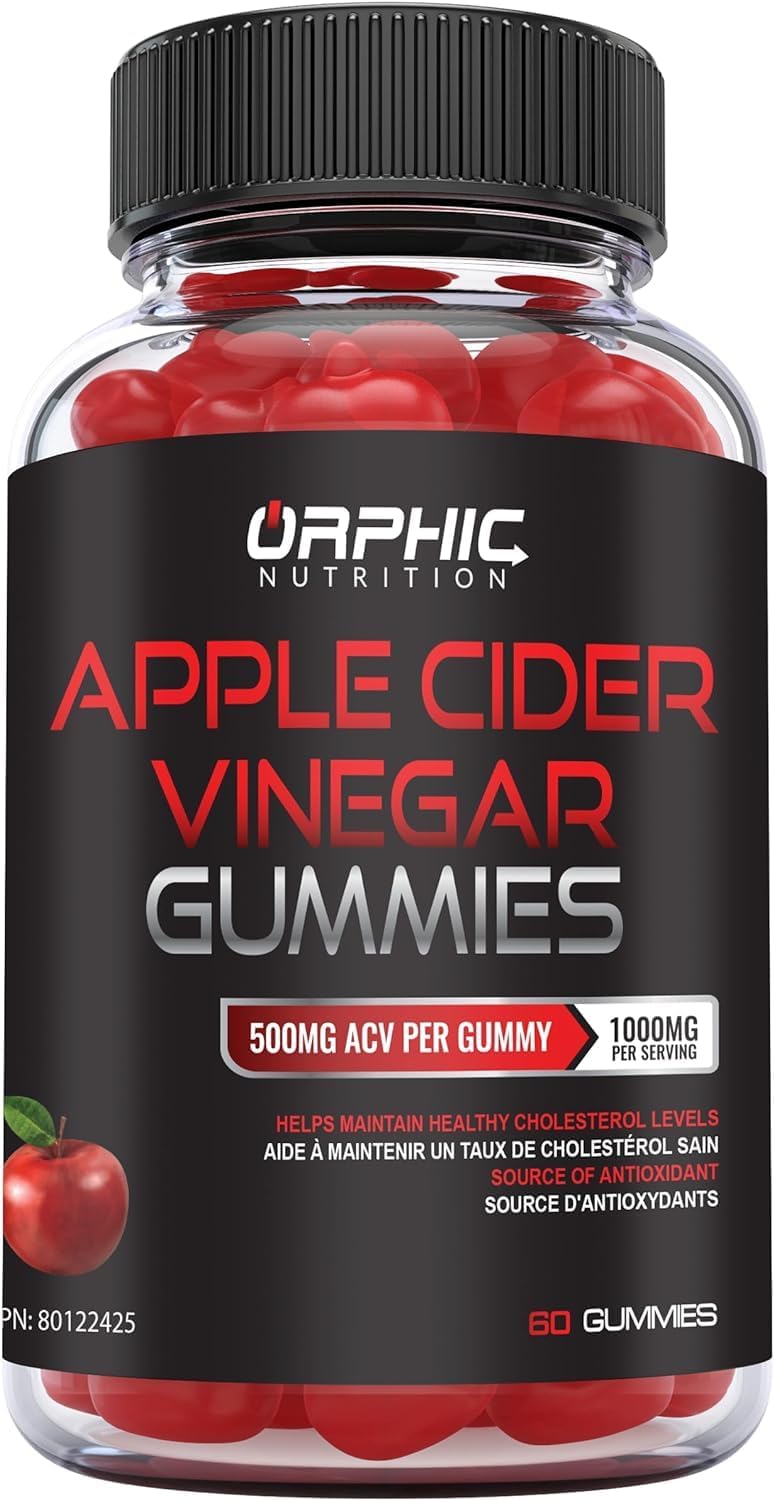 ORPHIC NUTRITION Apple Cider Vinegar Gummies 1000mg – ACV Metabolism & Digestive Support
