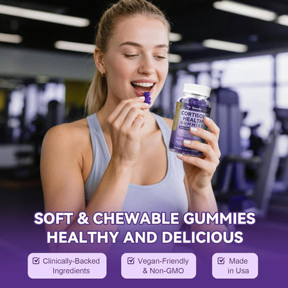 Cortisol Supplements Gummies for Stress Support – Ashwagandha, Rhodiola, Magnesium & Phosphatidylserine 20-in-1 Formula for Cortisol Balance – 30 Day Supply