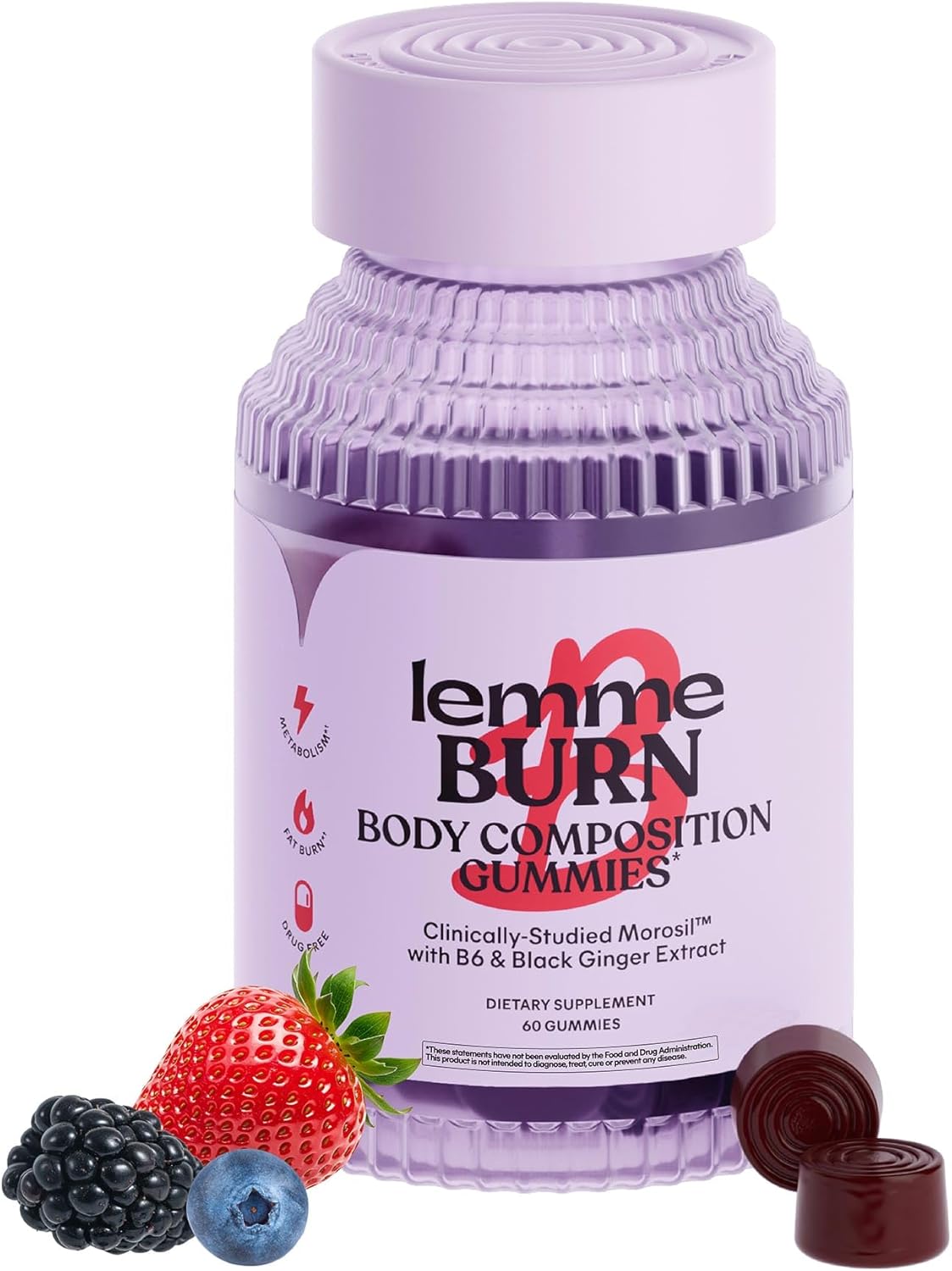 Lemme Burn Belly Fat Gummies with Morosil, Black Ginger & Chromium – Metabolism Support