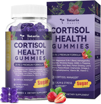 Cortisol Supplements Gummies for Stress Support – Ashwagandha, Rhodiola, Magnesium & Phosphatidylserine 20-in-1 Formula for Cortisol Balance – 30 Day Supply