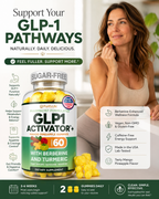 GLP-1 Support Gummies with Berberine, Cinnamon & Turmeric – Appetite Control & Metabolism Support