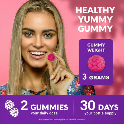 Biotin Collagen Gummies 25,000mcg with Keratin – Hair, Skin & Nails Support with Biotin 10,000mcg, B-Complex & Nettle – Sugar-Free, 60 Gummies