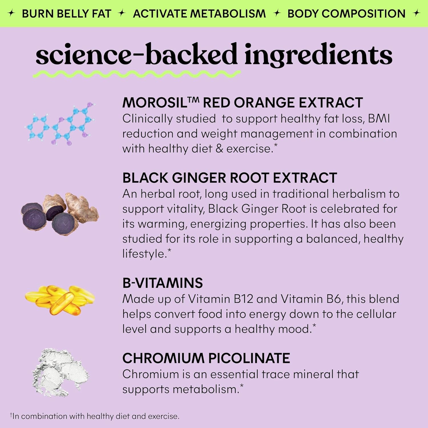 Lemme Burn Belly Fat Gummies with Morosil, Black Ginger & Chromium – Metabolism Support