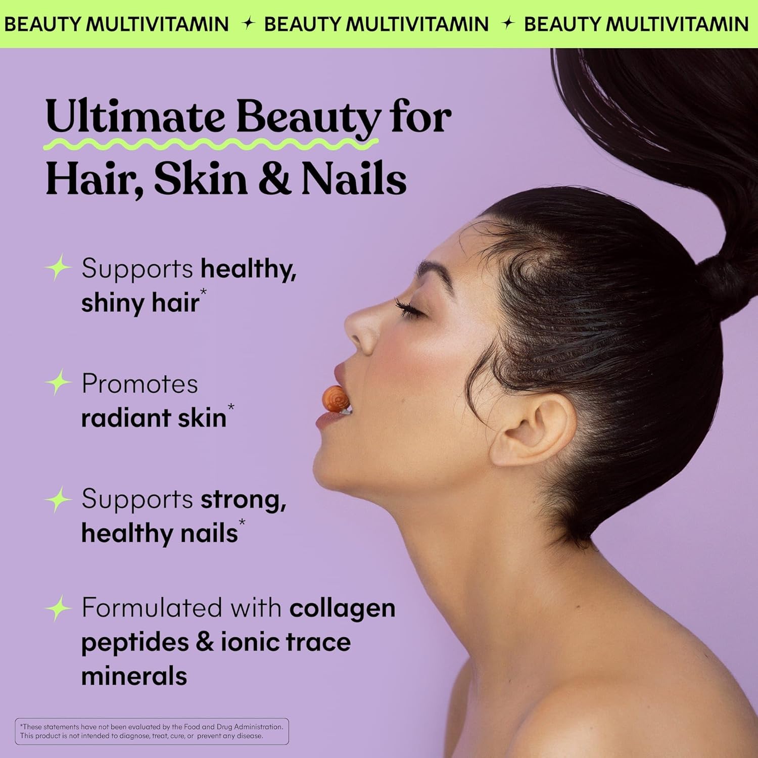 Lemme Glow Collagen Gummies with Biotin & Multi-Collagen Peptides – Hair, Skin & Nails Support