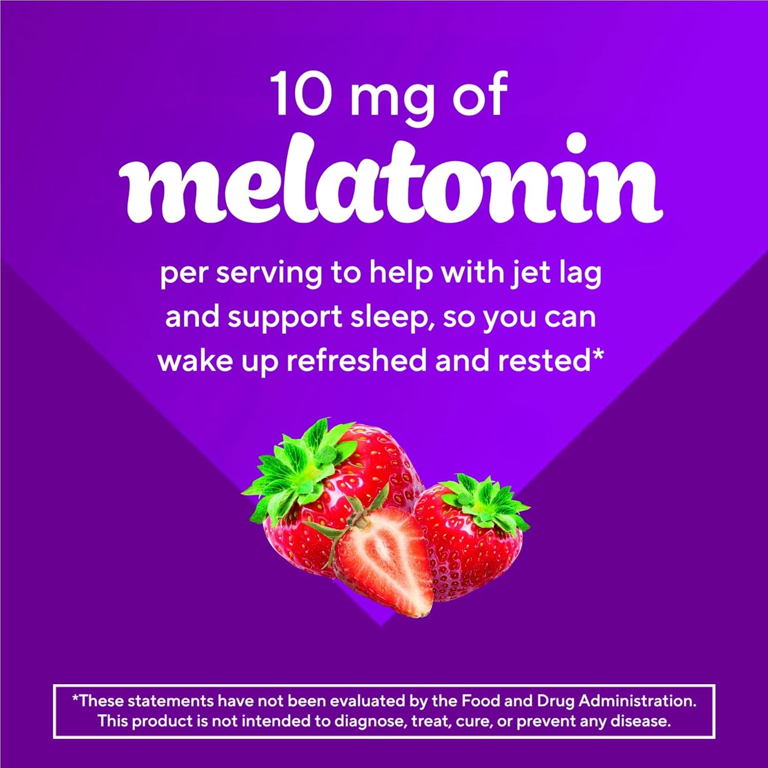 Vitafusion Max Strength 10mg Melatonin Gummies – Strawberry Sleep Support 100 Count