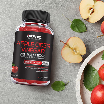 ORPHIC NUTRITION Apple Cider Vinegar Gummies 1000mg – ACV Metabolism & Digestive Support