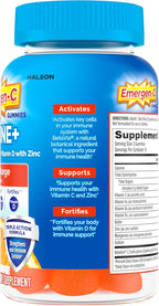Emergen-C Immune+ Triple Action Gummies with 1000mg Vitamin C – Super Orange 45 Count