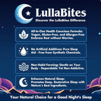 LullaBites Natural Sleep Gummies – Melatonin Free Sleep Support with L-Theanine & Magnesium