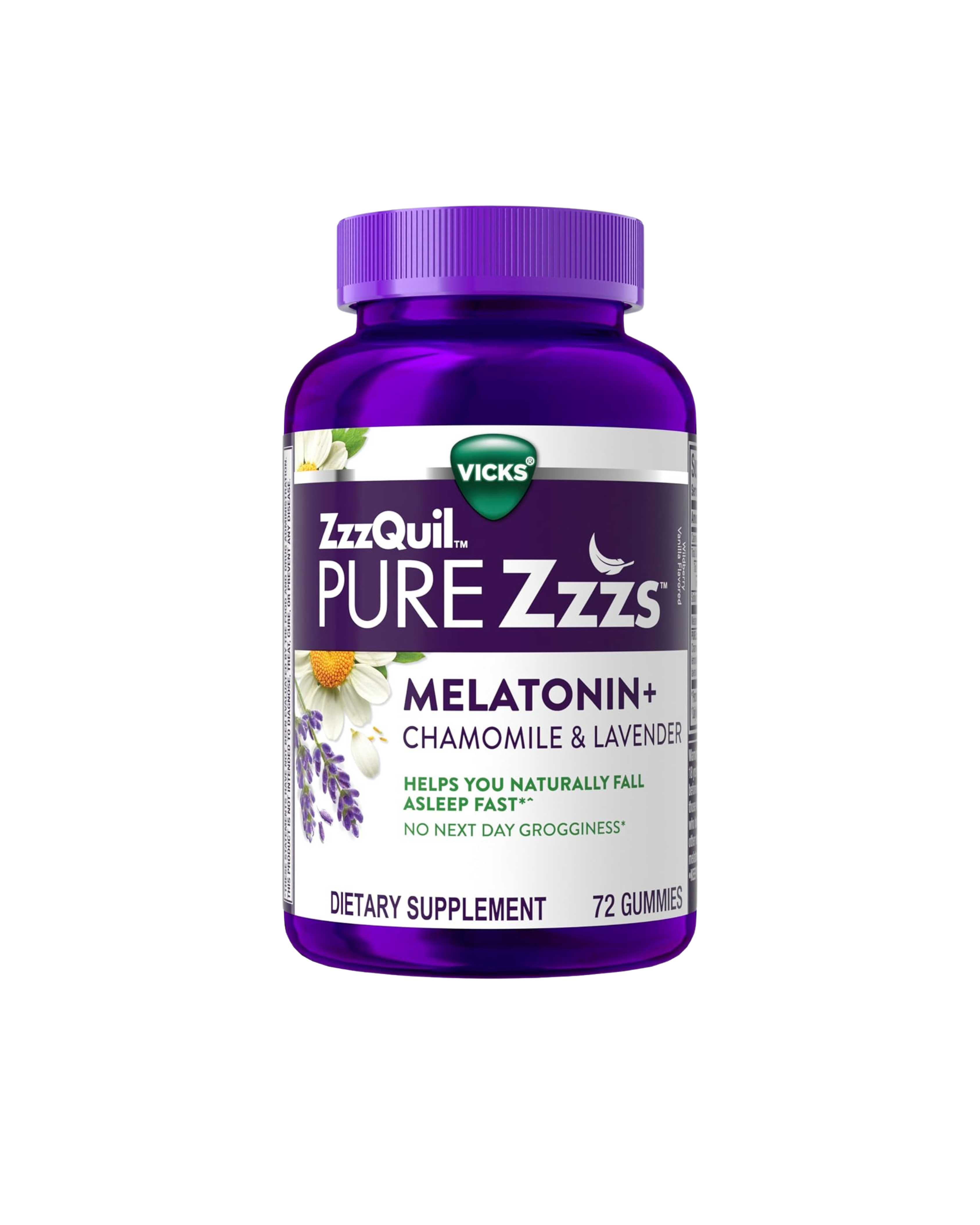 ZzzQuil Pure Zzzs Melatonin Gummies 2mg – Sleep Aid with Chamomile & Lavender