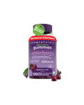 Vivanaturals Elderberry Vitamin C & Zinc Immune Support Gummies – Organic Raspberry 120 Count