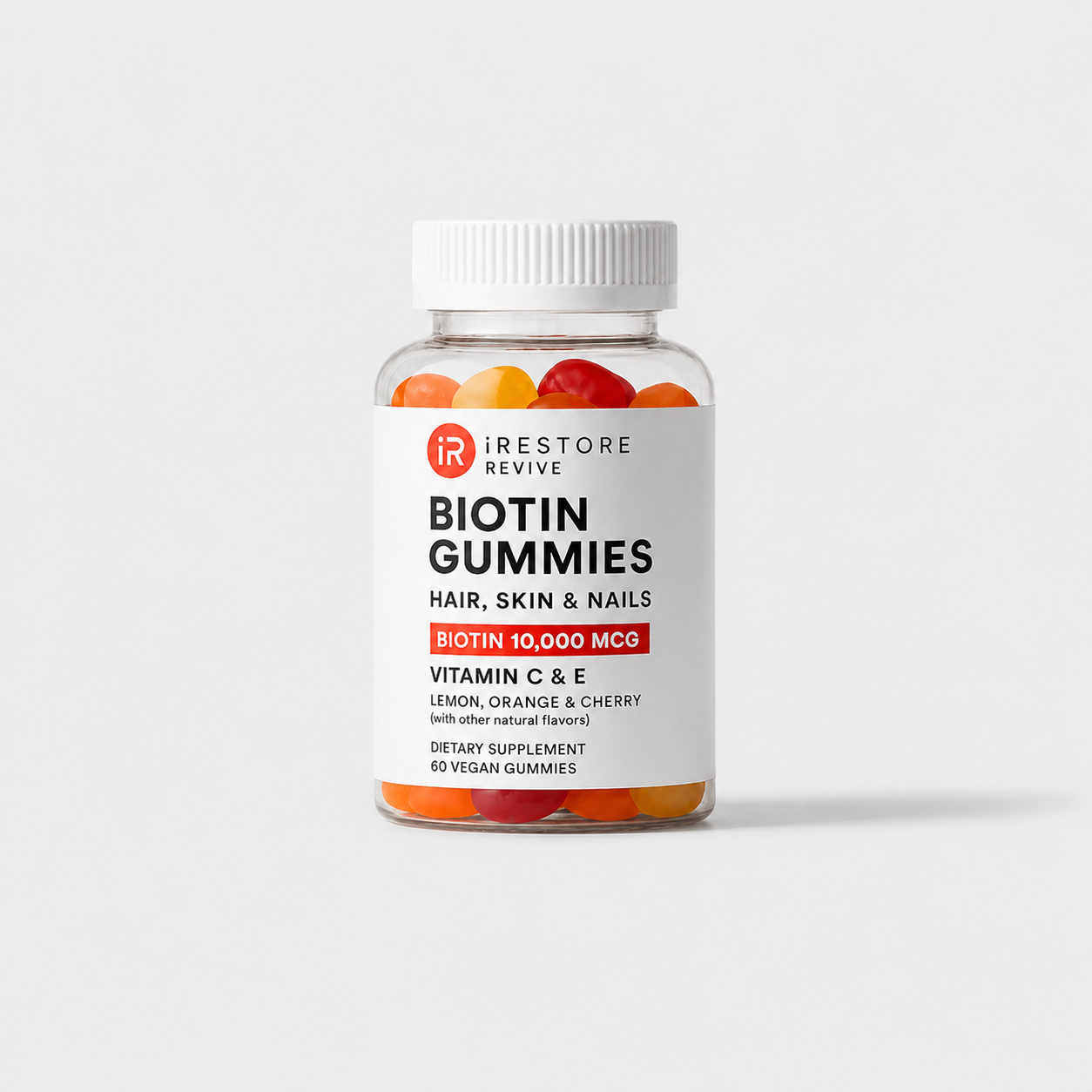 iRestore Biotin Gummies 10,000 mcg – Hair, Skin & Nails Vitamins for Women & Men
