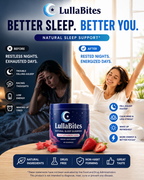 LullaBites Natural Sleep Gummies – Melatonin Free Sleep Support with L-Theanine & Magnesium