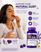 ZzzQuil Pure Zzzs Melatonin Gummies 2mg – Sleep Aid with Chamomile & Lavender