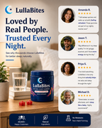 LullaBites Natural Sleep Gummies – Melatonin Free Sleep Support with L-Theanine & Magnesium