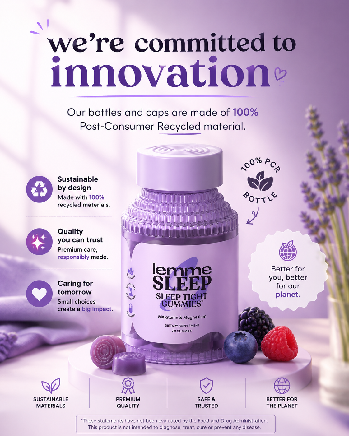 Lemme Sleep Gummies with 5mg Melatonin – Relaxing Sleep Aid for Women