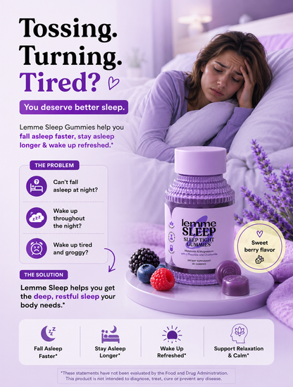 Lemme Sleep Gummies with 5mg Melatonin – Relaxing Sleep Aid for Women