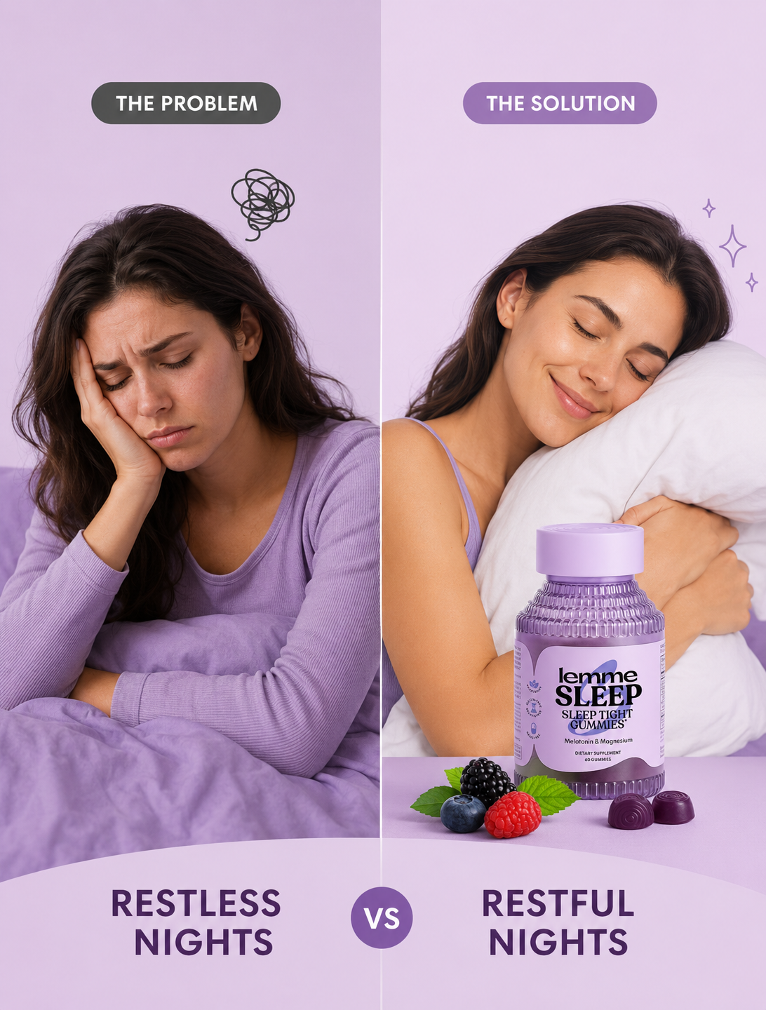 Lemme Sleep Gummies with 5mg Melatonin – Relaxing Sleep Aid for Women