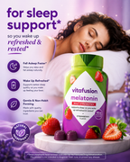 Vitafusion Max Strength 10mg Melatonin Gummies – Strawberry Sleep Support 100 Count