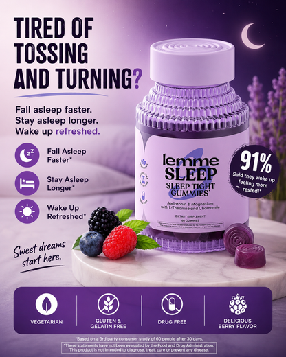 Lemme Sleep Gummies with 5mg Melatonin – Relaxing Sleep Aid for Women