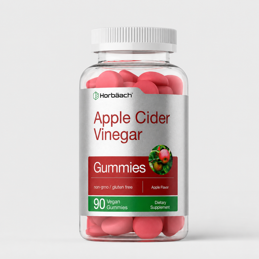 Horbäach Apple Cider Vinegar Gummies – Vegan ACV Dietary Supplement for Digestive Wellness 90 Gummies