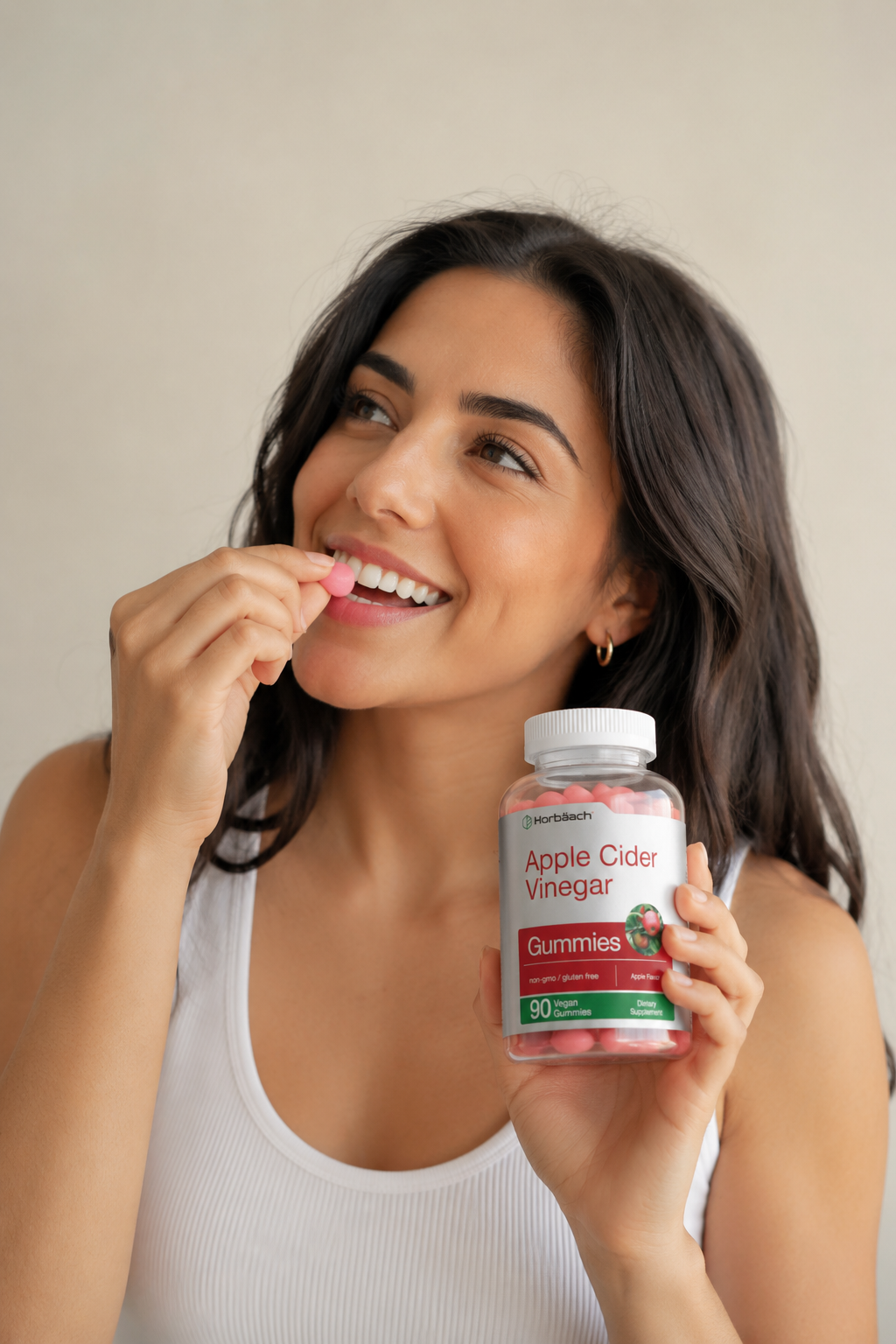 Horbäach Apple Cider Vinegar Gummies – Vegan ACV Dietary Supplement for Digestive Wellness 90 Gummies
