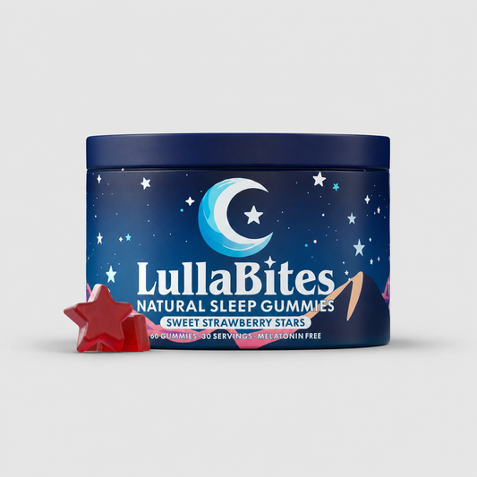 LullaBites Natural Sleep Gummies – Melatonin Free Sleep Support with L-Theanine & Magnesium