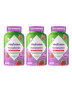 Vitafusion Max Strength 10mg Melatonin Gummies – Strawberry Sleep Support 100 Count