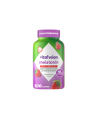 Vitafusion Max Strength 10mg Melatonin Gummies – Strawberry Sleep Support 100 Count